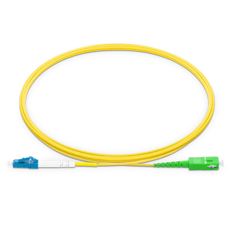 15m (49ft) LC UPC to SC APC Simplex OS2 Single Mode LSZH 2.0mm Fiber Optic Patch Cable SFPS