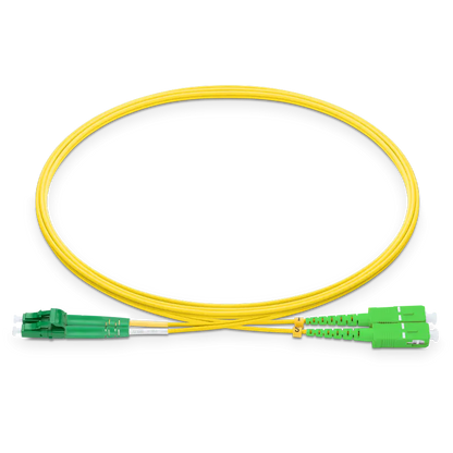 3m (10ft) LC APC to SC APC Duplex OS2 Single Mode LSZH 2.0mm Fiber Optic Patch Cable SFPS