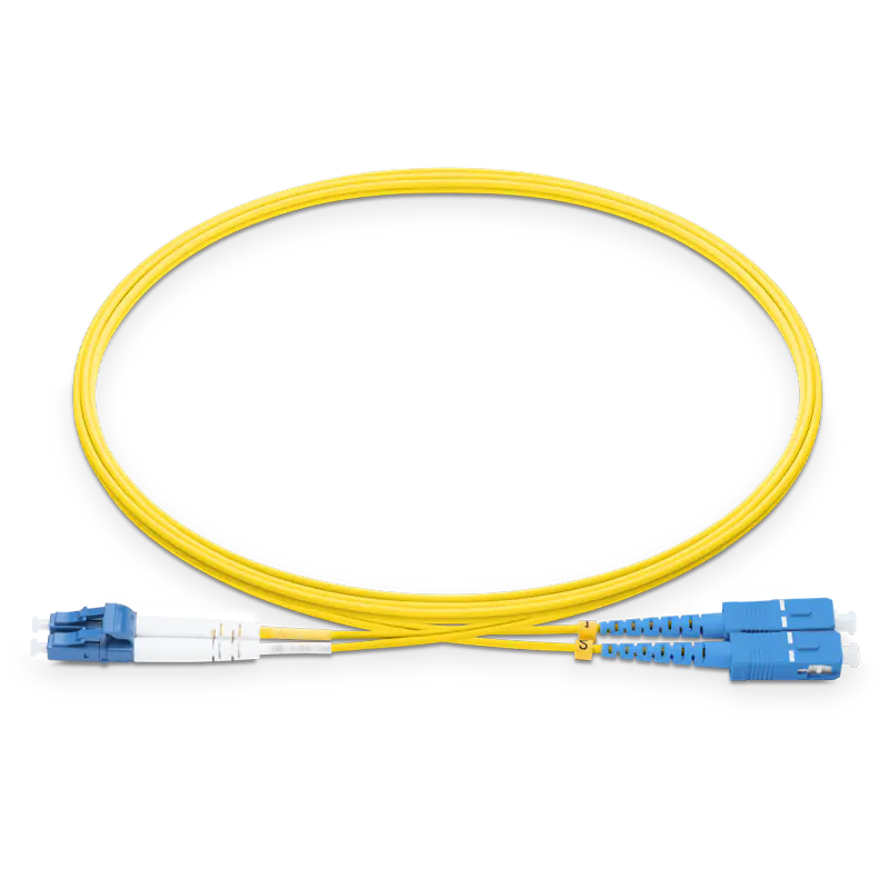 25m (82ft) LC UPC to SC UPC Duplex OS2 Single Mode LSZH 2.0mm Fiber Optic Patch Cable SFPS