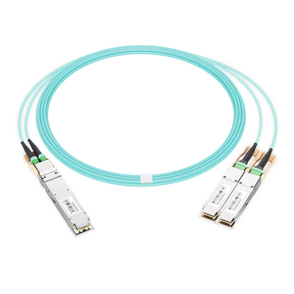 NVIDIA/Mellanox MFA7U10-H003 Compatible AOC 3m (10ft) 400Gb/s OSFP to 2x200Gb/s QSFP56 InfiniBand HDR Active Optical Splitter Cable (Finned Top, 850nm, MMF, LSZH) SFPS