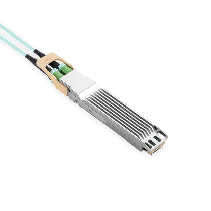 NVIDIA/Mellanox MFA7U10-H010 Compatible AOC 10m (33ft) 400Gb/s OSFP to 2x200Gb/s QSFP56 InfiniBand HDR Active Optical Splitter Cable (Finned Top, 850nm, MMF, LSZH) SFPS