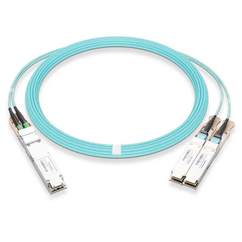 NVIDIA/Mellanox MFA7U10-H050-FLT Compatible AOC 50m (164ft) 400Gb/s OSFP to 2x200Gb/s QSFP56 InfiniBand HDR Active Optical Splitter Cable (Flat top, 850nm, MMF, LSZH) SFPS