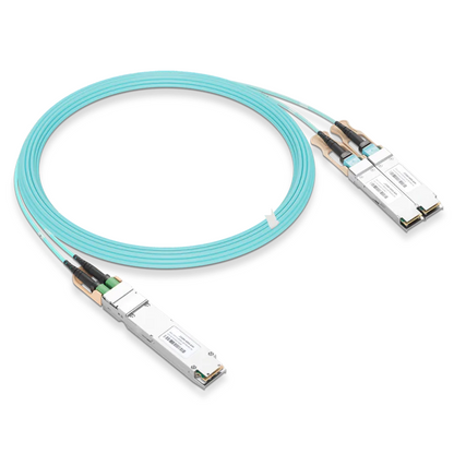 NVIDIA/Mellanox MFA7U10-H050-FLT Compatible AOC 50m (164ft) 400Gb/s OSFP to 2x200Gb/s QSFP56 InfiniBand HDR Active Optical Splitter Cable (Flat top, 850nm, MMF, LSZH) SFPS