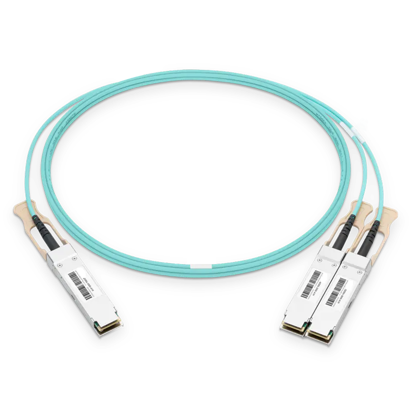 NVIDIA/Mellanox MFS1S50-H020E/MFS1S50-H020V Compatible AOC 20m (66ft) InfiniBand HDR 200Gb/s to 2x100Gb/s QSFP56 to 2xQSFP56 Active Optical Splitter Cable (850nm, MMF, LSZH) SFPS
