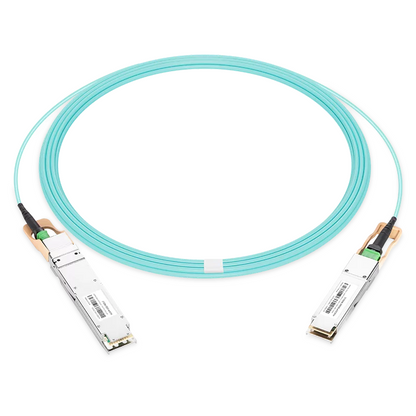 NVIDIA/Mellanox Compatible AOC 30m (98ft) 200Gb/s OSFP to 200Gb/s QSFP56 InfiniBand HDR Active Optical Cable (Flat top, 850nm, MMF, LSZH) SFPS