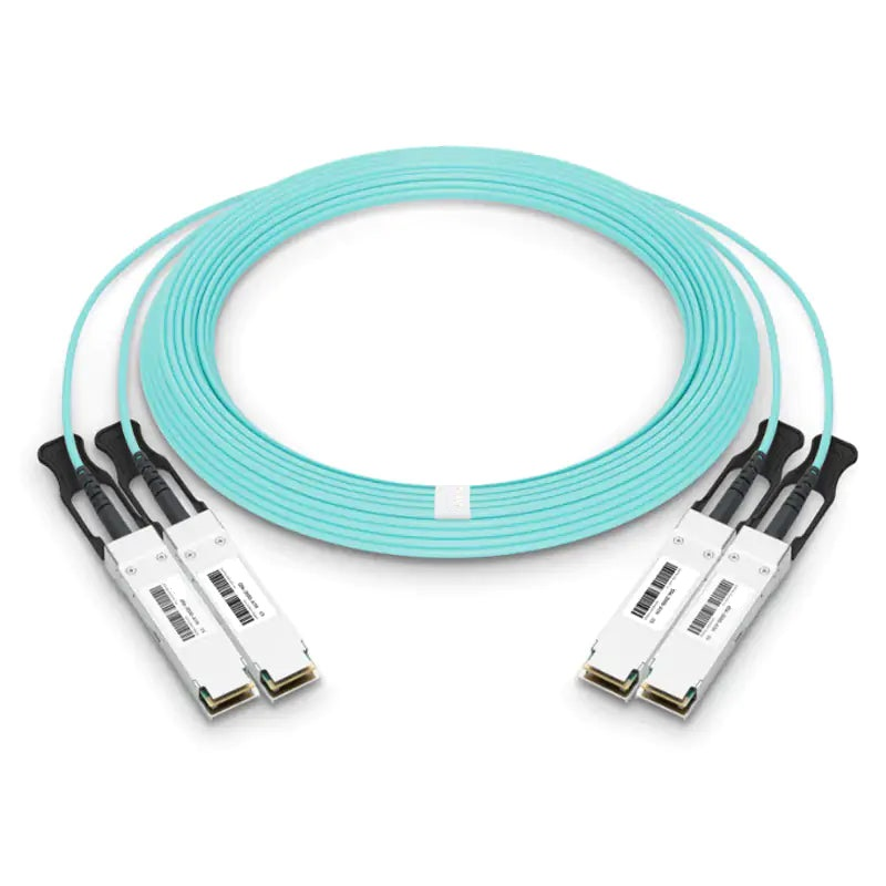 NVIDIA/Mellanox MFS1S90-H003E Compatible AOC 3m (10ft) 2x200G QSFP56 InfiniBand HDR to 2xQSFP56 InfiniBand HDR Active Optical Cross Connect Splitter H-Cable (850nm , MMF) SFPS