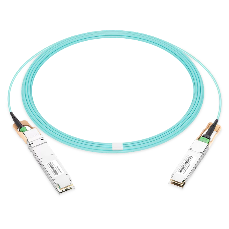 NVIDIA/Mellanox Compatible AOC 5m (16ft) 200Gb/s OSFP to 200Gb/s QSFP56 InfiniBand HDR Active Optical Cable (Flat top, 850nm, MMF, LSZH) SFPS