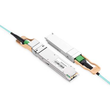 NVIDIA/Mellanox Compatible AOC 5m (16ft) 200Gb/s OSFP to 200Gb/s QSFP56 InfiniBand HDR Active Optical Cable (Flat top, 850nm, MMF, LSZH) SFPS