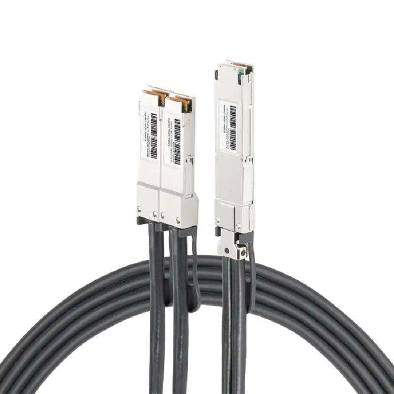 NVIDIA/Mellanox Compatible 1m (3ft) 400Gb/s OSFP Flat Top to 2x200Gb/s QSFP56 InfiniBand HDR Passive Copper Splitter Cable SFPS