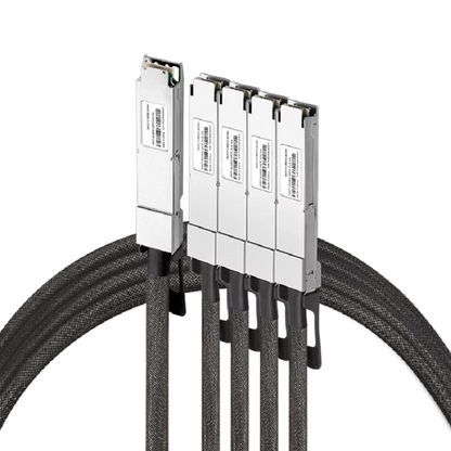 NVIDIA/Mellanox Compatible ACC 2m (7ft) Twin-port 2x400Gb/s OSFP Finned Top to 4x200Gb/s OSFP Flat Top InfiniBand NDR Active Copper Splitter Cable SFPS