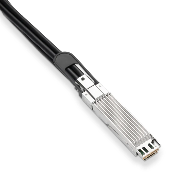 NVIDIA/Mellanox Compatible DAC 0.5m (1.6ft) Twin-port 800Gb/s OSFP Finned Top to 4x200Gb/s OSFP Flat Top Passive Copper Splitter Cable SFPS
