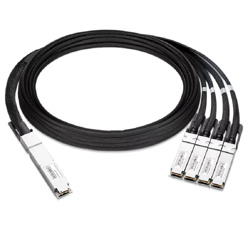 NVIDIA/Mellanox Compatible ACC 1m (3ft) Twin-port 2x400Gb/s OSFP Finned Top to 4x200Gb/s QSFP112 Flat Top Active Copper Splitter Cable SFPS
