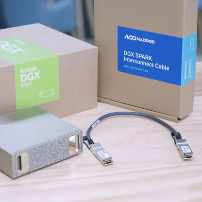 NVIDIA DGX Spark Bundle, 2 DGX Spark Units - 4TB With a Connecting Cable Ã¢â‚¬â€ 0.5m 200G QSFP56 Ethernet DAC cable SFPS
