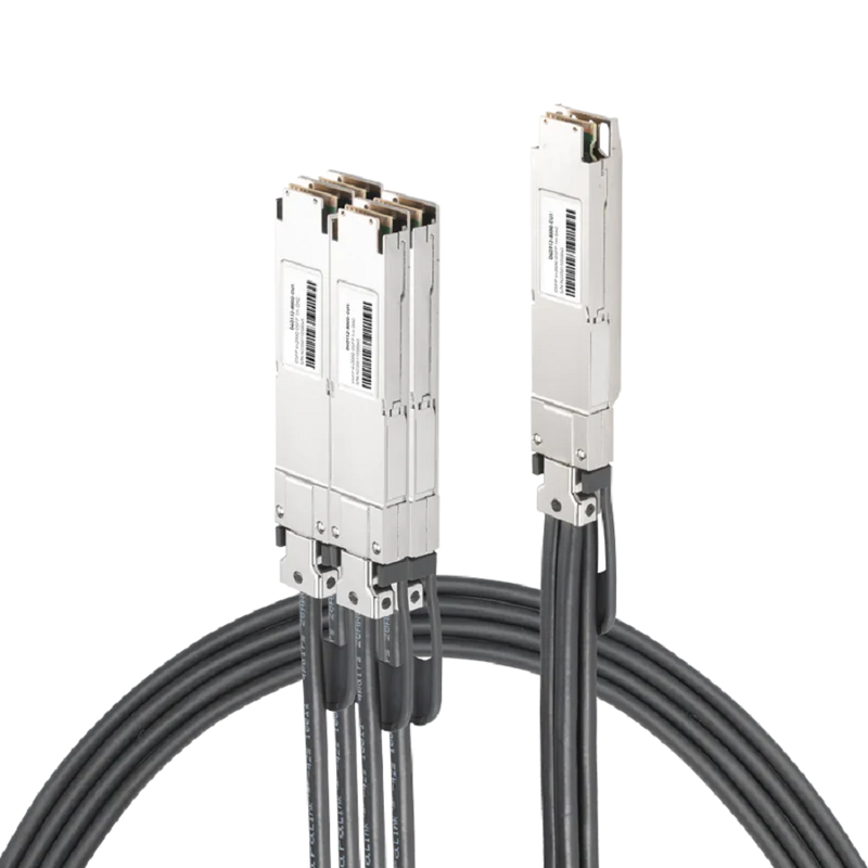 NVIDIA/Mellanox MCP7Y50-N001 Compatible DAC 1m (3ft) Twin-port 800Gb/s OSFP Finned Top to 4x200Gb/s OSFP Flat Top Passive Copper Splitter Cable SFPS