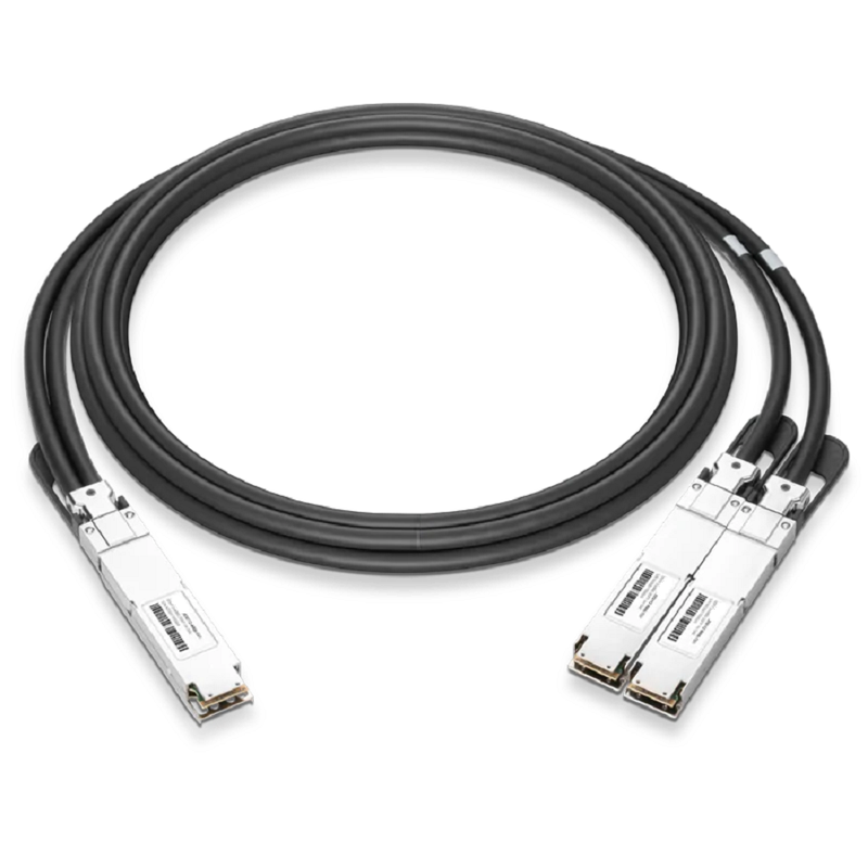 NVIDIA/Mellanox Compatible AEC 3m (10ft) Twin-port 2x400Gb/s OSFP Finned Top to 2x400Gb/s OSFP Flat Top Active Electrical Splitter Cable SFPS