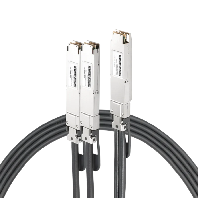 NVIDIA/Mellanox Compatible AEC 3m (10ft) Twin-port 2x400Gb/s OSFP Finned Top to 2x400Gb/s OSFP Flat Top Active Electrical Splitter Cable SFPS