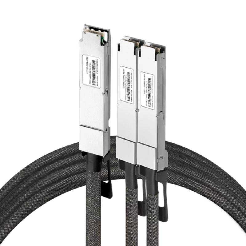 NVIDIA/Mellanox Compatible ACC 2m (7ft) Twin-port 2x400Gb/s OSFP Finned Top to 2x400Gb/s OSFP Flat Top InfiniBand NDR Active Copper Splitter Cable SFPS