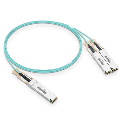 NVIDIA/Mellanox MFS1S50-V005E Compatible AOC 5m (16ft) Ethernet 200GbE to 2x100GbE QSFP56 Active Optical Splitter Cable SFPS