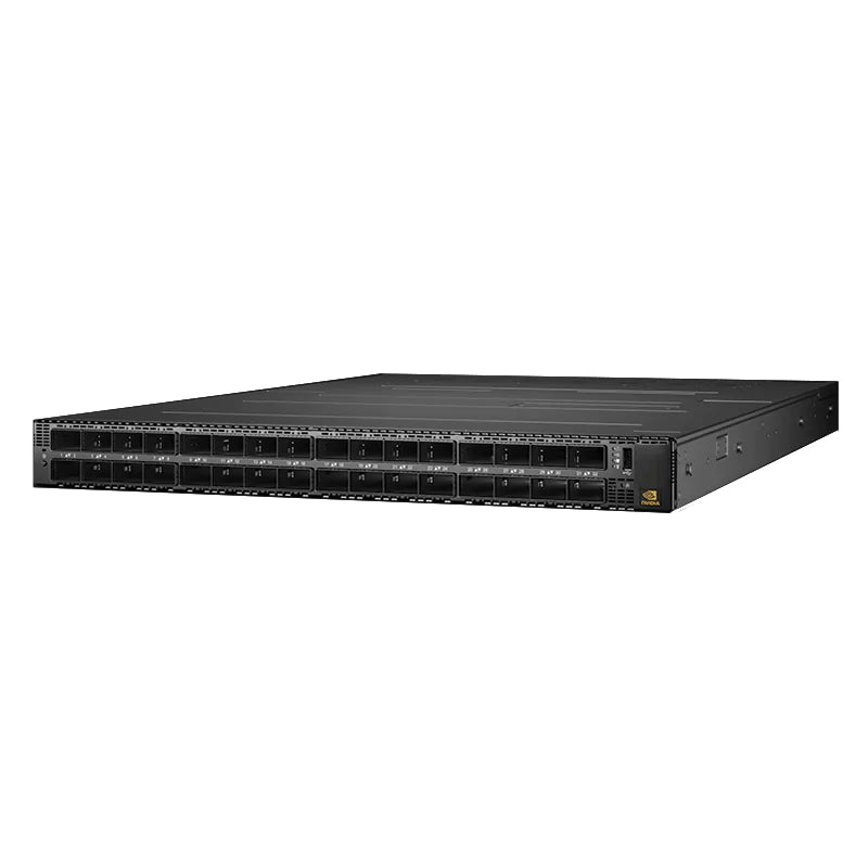 NVIDIA MQM9790-NS2R Quantum-2 NDR InfiniBand Switch, 64-ports NDR 400Gb/s, 32 OSFP Ports, Unmanaged, Connector-to-power (C2P) Airflow (reverse), with 3-year Service SFPS